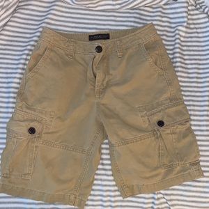 2/$10 Aeropostale Boys Size 27 Khaki Safari Cargo Jean Shorts. EUC See Photos!